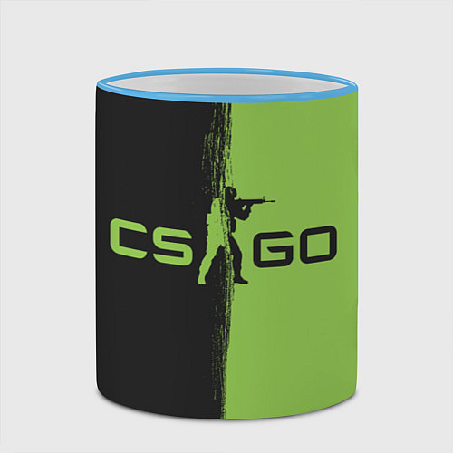 Кружка цветная CS GO / 3D-Небесно-голубой кант – фото 2