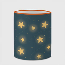 Кружка 3D Звезды, цвет: 3D-оранжевый кант — фото 2