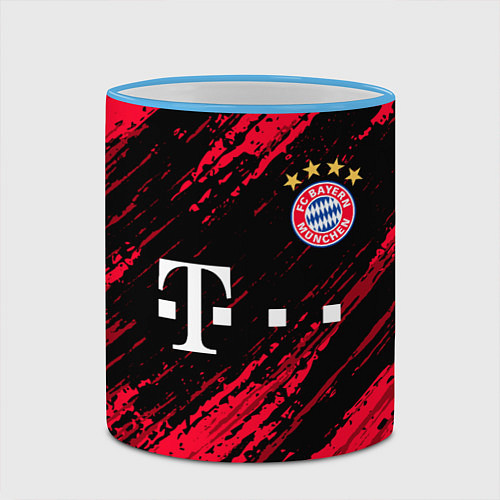 Кружка цветная BAYERN MUNCHEN БАВАРИЯ / 3D-Небесно-голубой кант – фото 2