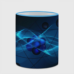 Кружка 3D Атом, цвет: 3D-небесно-голубой кант — фото 2