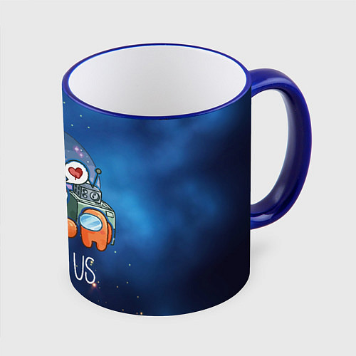 Кружка цветная Among Us Space / 3D-Синий кант – фото 1