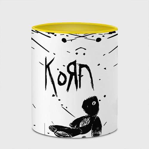 Кружка цветная Korn / 3D-Белый + желтый – фото 2