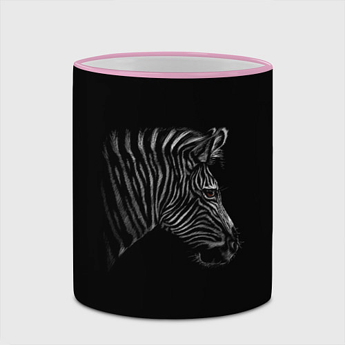 Кружка цветная Зебра / 3D-Розовый кант – фото 2