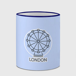 Кружка 3D Лондон London Eye, цвет: 3D-синий кант — фото 2