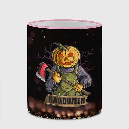 Кружка цветная Halloween / 3D-Розовый кант – фото 2