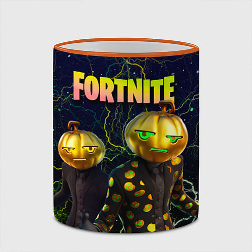 Кружка цветная Fortnite Jack Gourdon / 3D-Оранжевый кант – фото 2