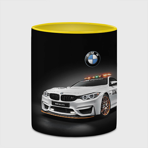 Кружка цветная Safety car / 3D-Белый + желтый – фото 2