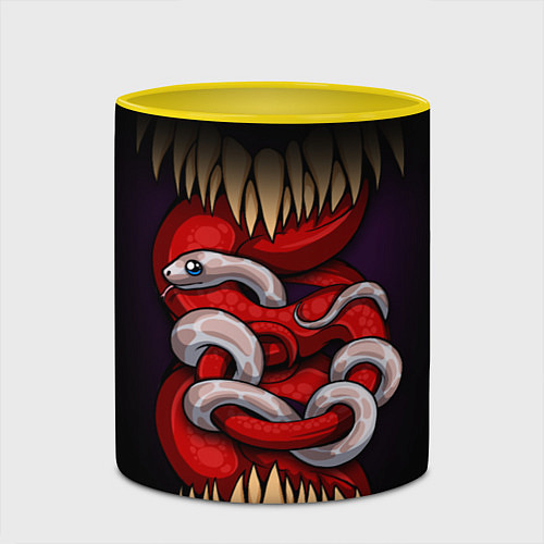 Кружка цветная Monster and snake / 3D-Белый + желтый – фото 2