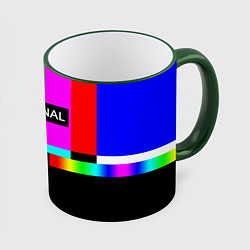 Кружка 3D NO SIGNAL, цвет: 3D-зеленый кант