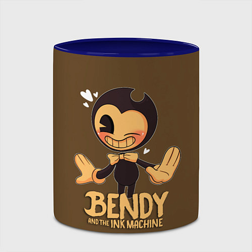 Кружка цветная Bendy And The Ink Machine / 3D-Белый + синий – фото 2