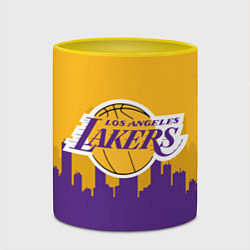 Кружка 3D LOS ANGELES LAKERS, цвет: 3D-белый + желтый — фото 2