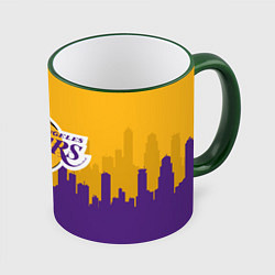 Кружка 3D LOS ANGELES LAKERS, цвет: 3D-зеленый кант