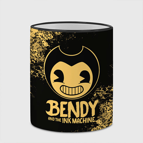 Кружка цветная Bendy And The Ink Machine / 3D-Черный кант – фото 2