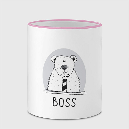 Кружка цветная Boss / 3D-Розовый кант – фото 2
