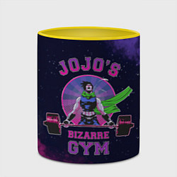 Кружка 3D JoJo’s Bizarre Adventure Gym, цвет: 3D-белый + желтый — фото 2