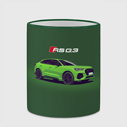 Кружка 3D AUDI RS Q3 Z, цвет: 3D-зеленый кант — фото 2