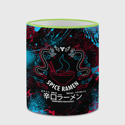 Кружка цветная SPICE RAMEN DESTINY 2 / 3D-Светло-зеленый кант – фото 2