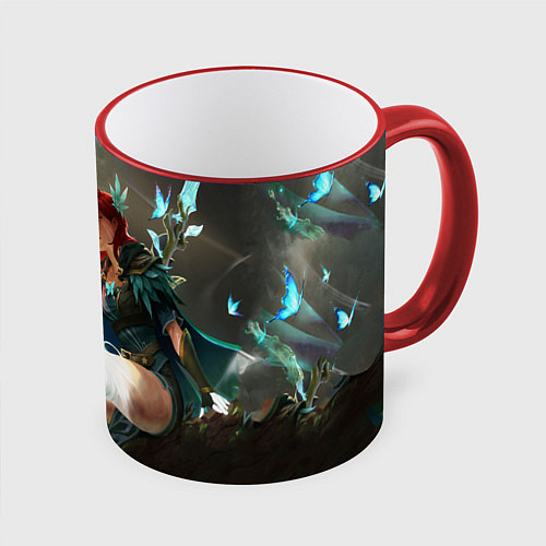Кружка цветная Windranger Dota / 3D-Красный кант – фото 1