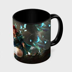 Кружка 3D Windranger Dota, цвет: 3D-белый + черный