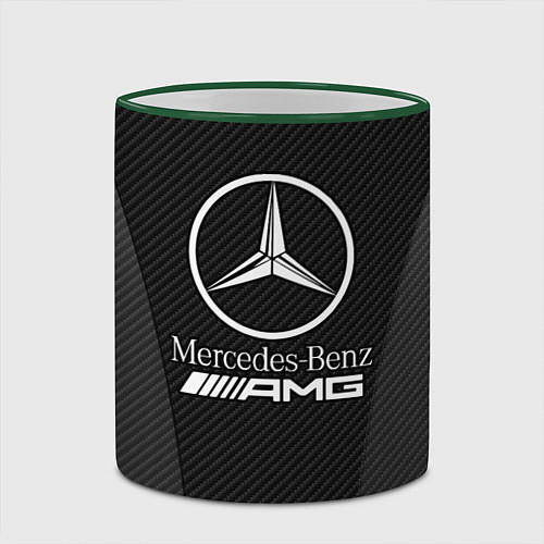 Кружка цветная MERCEDES-BENZ / 3D-Зеленый кант – фото 2