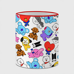Кружка 3D BTS BT21, цвет: 3D-красный кант — фото 2