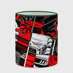 Кружка 3D Автомобили, цвет: 3D-зеленый кант — фото 2
