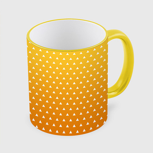 Кружка цветная ЗЕНИЦУ КИМОНО / 3D-Желтый кант – фото 1