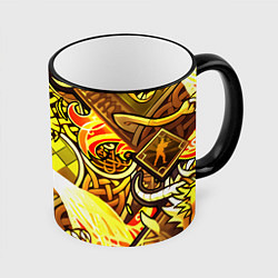 Кружка 3D CS GO DRAGON LORE, цвет: 3D-черный кант