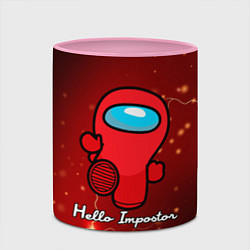 Кружка 3D Hello Impostor, цвет: 3D-белый + розовый — фото 2