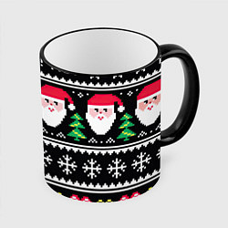 Кружка 3D Ho! Ho! Ho!, цвет: 3D-черный кант