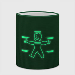 Кружка 3D Vault-Boy HP, цвет: 3D-зеленый кант — фото 2