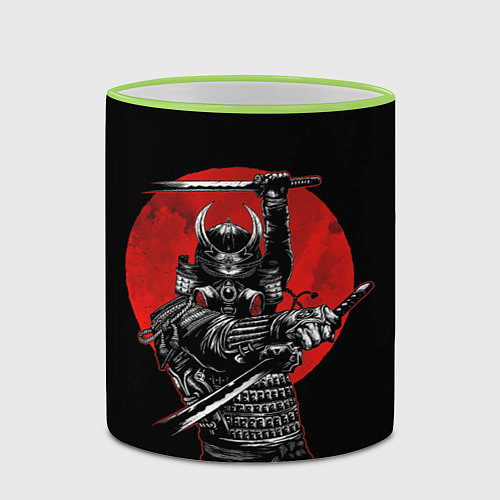 Кружка цветная Samurai / 3D-Светло-зеленый кант – фото 2