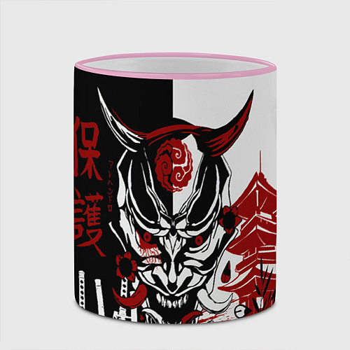 Кружка цветная Самурай Samurai / 3D-Розовый кант – фото 2