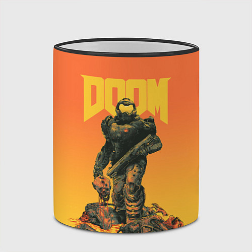 Кружка цветная Doom / 3D-Черный кант – фото 2