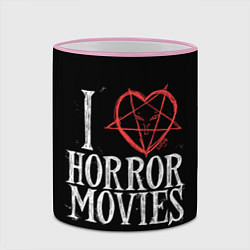 Кружка 3D I Love Horror Movies, цвет: 3D-розовый кант — фото 2