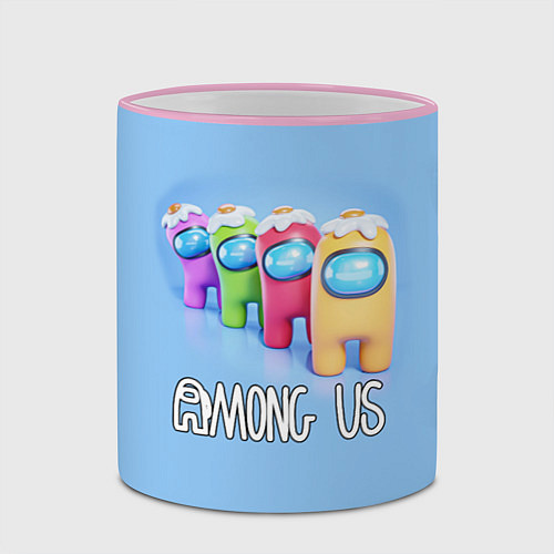Кружка цветная AMONG US / 3D-Розовый кант – фото 2