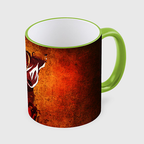 Кружка цветная Ванпанчмен / 3D-Светло-зеленый кант – фото 1