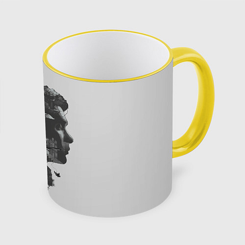 Кружка цветная Inception / 3D-Желтый кант – фото 1