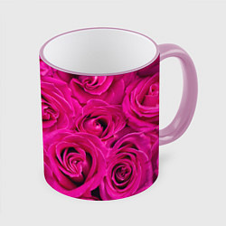 Кружка 3D Розы, цвет: 3D-розовый кант