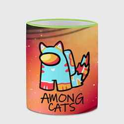 Кружка 3D AMONG US - КОТИК, цвет: 3D-светло-зеленый кант — фото 2