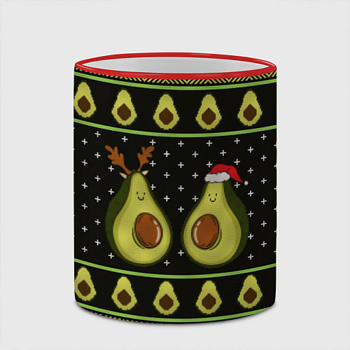 Кружка цветная Avo christmas / 3D-Красный кант – фото 2