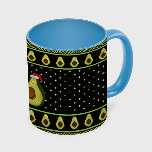 Кружка цветная Avo christmas / 3D-Белый + небесно-голубой – фото 1