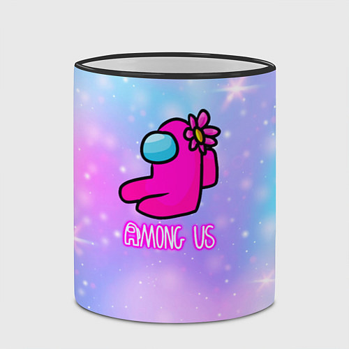 Кружка цветная Among Us / 3D-Черный кант – фото 2