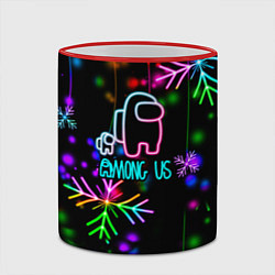 Кружка 3D Among Us New Year, цвет: 3D-красный кант — фото 2