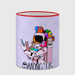 Кружка 3D Among Us, цвет: 3D-красный кант — фото 2