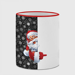 Кружка 3D Дедушка Мороз, цвет: 3D-красный кант — фото 2