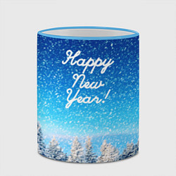 Кружка 3D Happy New Year, цвет: 3D-небесно-голубой кант — фото 2