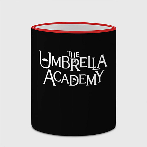 Кружка цветная Umbrella academy / 3D-Красный кант – фото 2