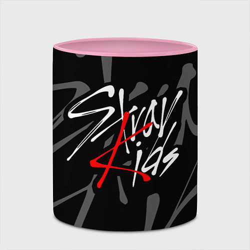 Кружка цветная STRAY KIDS / 3D-Белый + розовый – фото 2