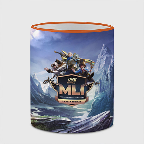 Кружка цветная Mobile Legends: Bang Bang / 3D-Оранжевый кант – фото 2